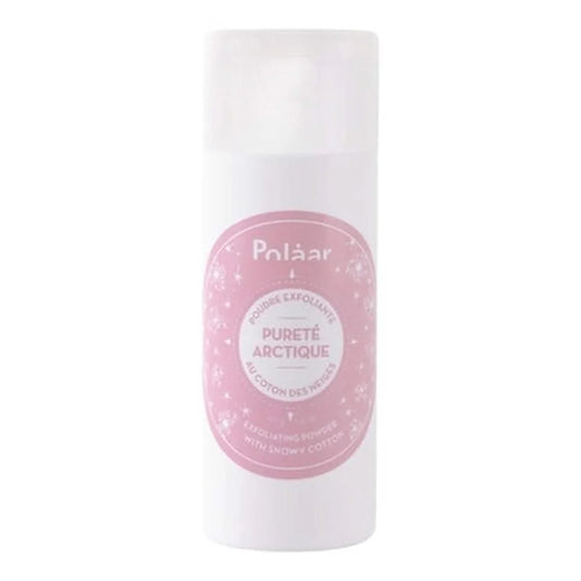 Polaar Pureté Arctique Poudre Exfoliante au Coton des Neiges, un soin exfoliant doux pour une peau lisse et éclatante. Idéal pour un rituel beauté sensoriel.