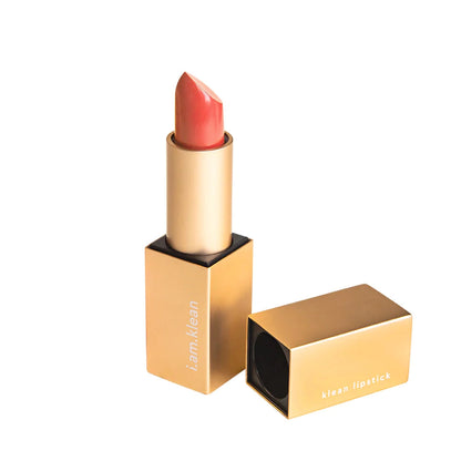 Rouge à lèvres i.am.klean Klean Lipstick teinte Nectar corail étui doré vegan