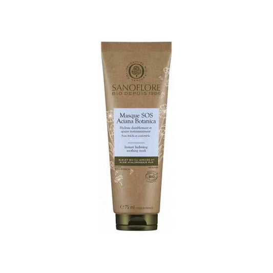 Masque SOS Aciana Botanica Sanoflore 75ml - Soin hydratant apaisant bio pour peaux sensibles
