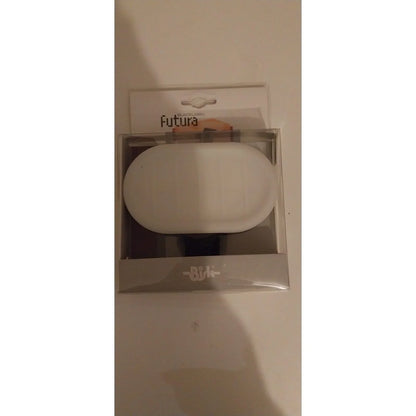 Porte-savon mural Futura en verre givré avec support Noir
