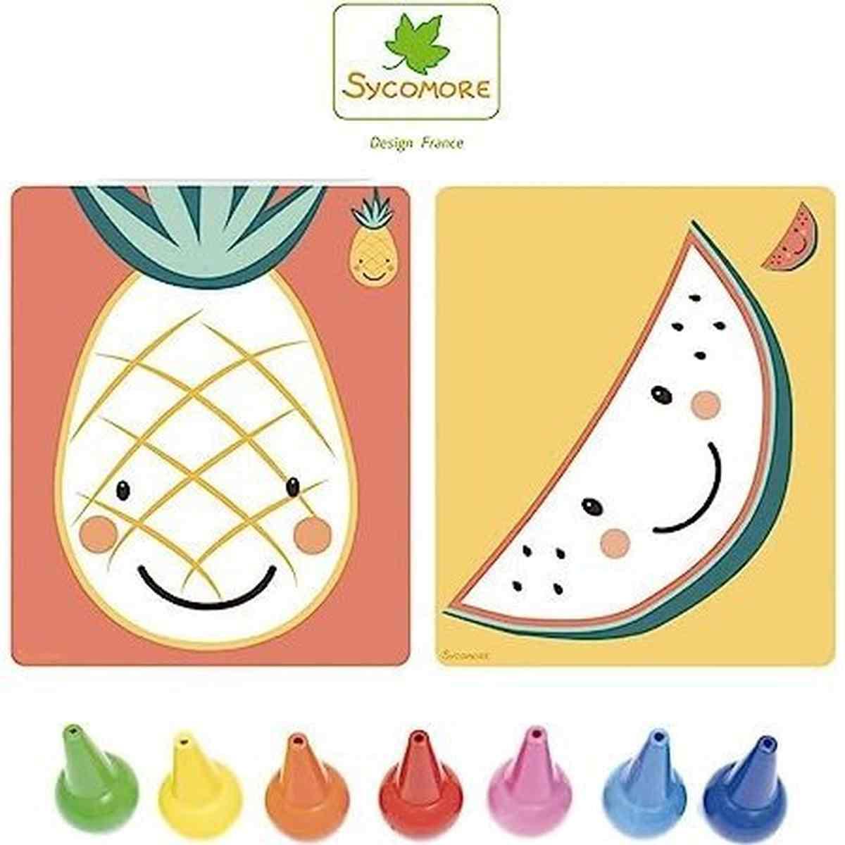 Sycomore Babyssimo -Coffret Maxi Crayons Gras - Fruits