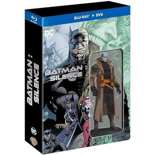 Coffret édition limitée Batman Silence Blu-ray + DVD + figurine Hush — Film animation DC Universe 2019 — Warner Bros 80e anniversaire Batman
