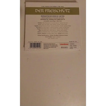 Carl Maria von Weber Carl Maria Von Weber: Der Freischutz