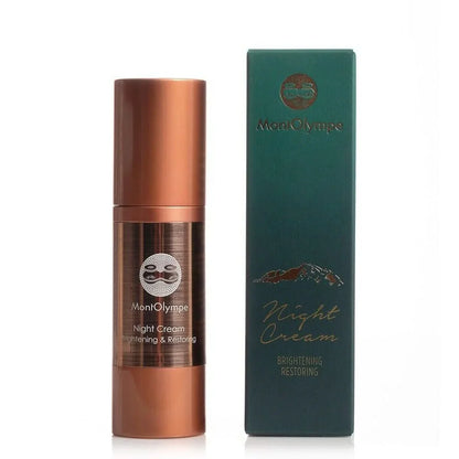 Crème de nuit éclaircissante et réparatrice Mont olympe cosmetique grecque