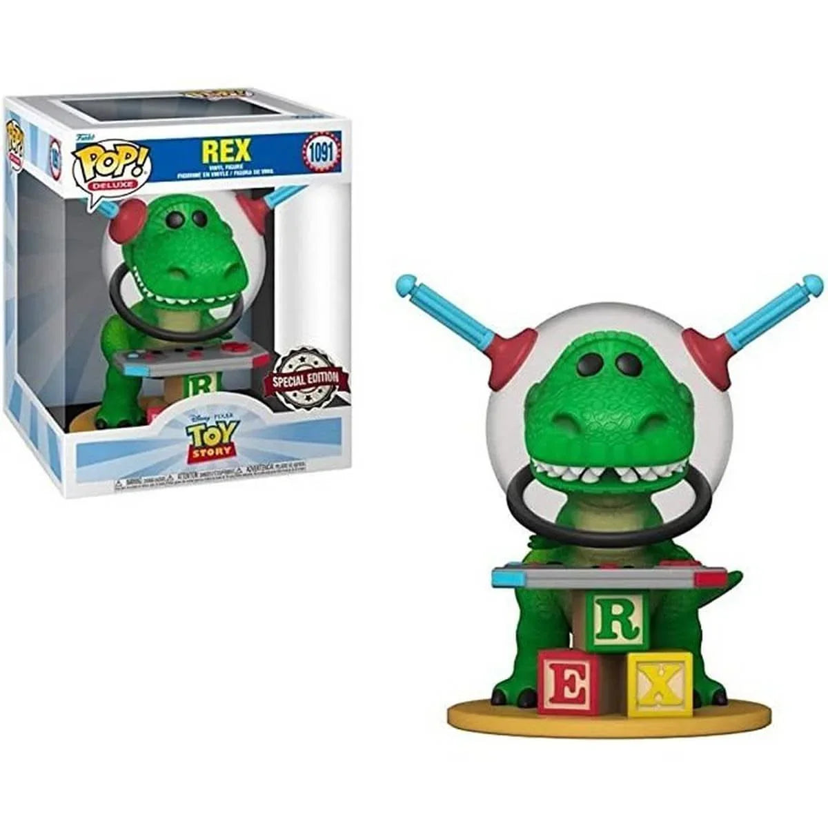 Figurine Funko Pop - Toy Story 4 Deluxe Disney N°1091 - Rex 58179