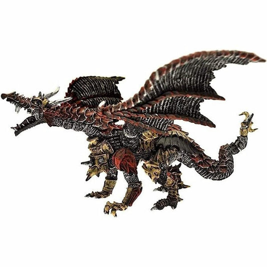 Figurine LE Dragon de Metal Plastoy, créature fantastique détaillée avec ailes déployées et armure dorée. Idéale pour collectionneurs et amateurs de fantasy.