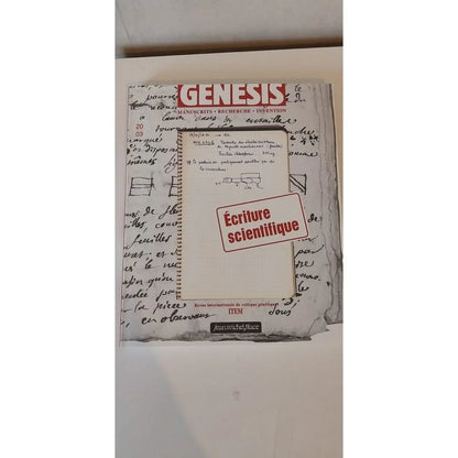 Genesis N° 20/3 - Ecriture Scientifique - Anouk Barberousse
