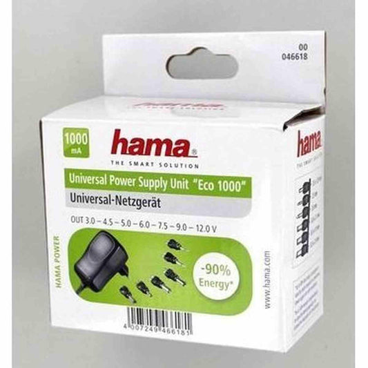 Hama Alimentation secteur universelle "Eco 1000", stabilisée, 1000 mAh, 3 à 12V