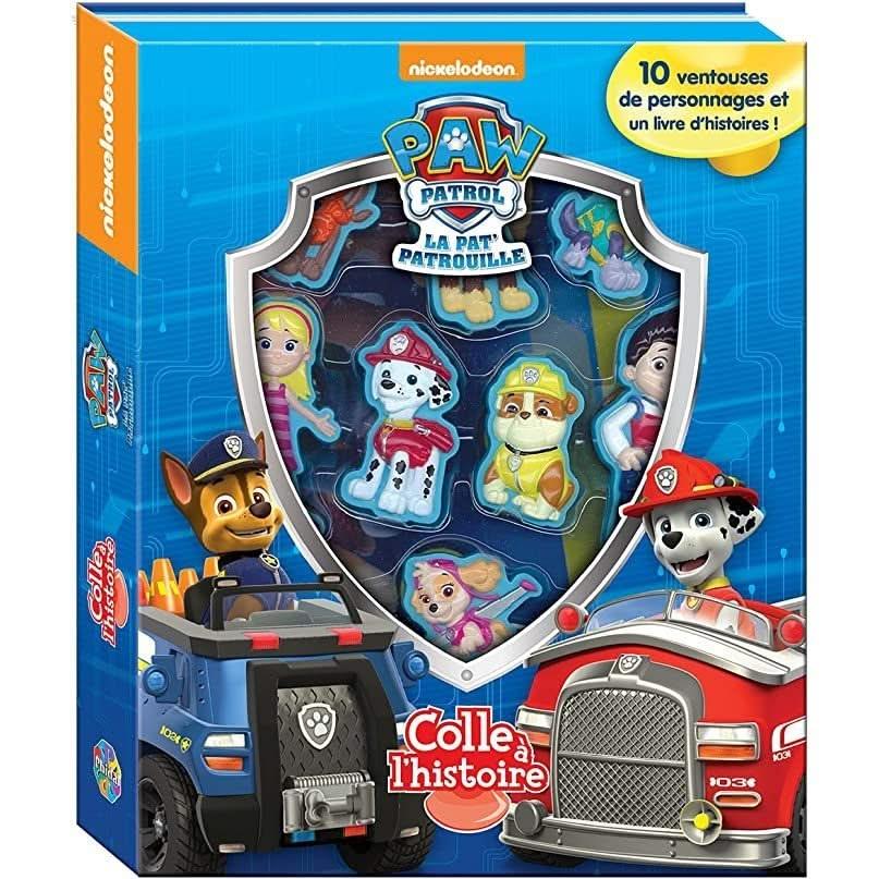 La Pat patrouille colle a l histoire .nickelodeon-livre-et-personnages-ventouse