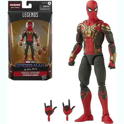 Figurine Spider-Man Marvel Legends, 15 cm, costume combiné, avec 2 accessoires, parfait pour collectionneurs et fans