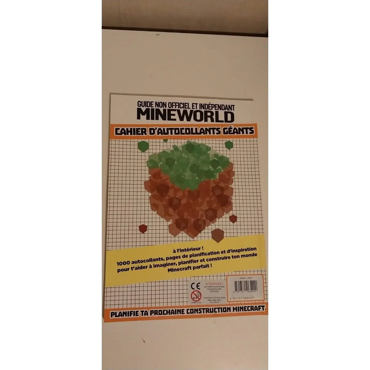 Mineworld cahier d autocollants géants minecraft .Planifie ta construction...