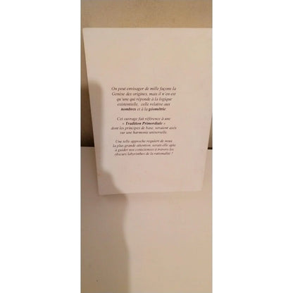 Quatrième de couverture Oméga Alpha Georges Vermard Tradition Primordiale nombres géométrie sacrée
