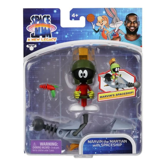 Figurine Space Jam A New Legacy Marvin le Martien avec vaisseau spatial et blaster ACME - Baller Moose Toys licence Warner Bros - 4 ans et plus