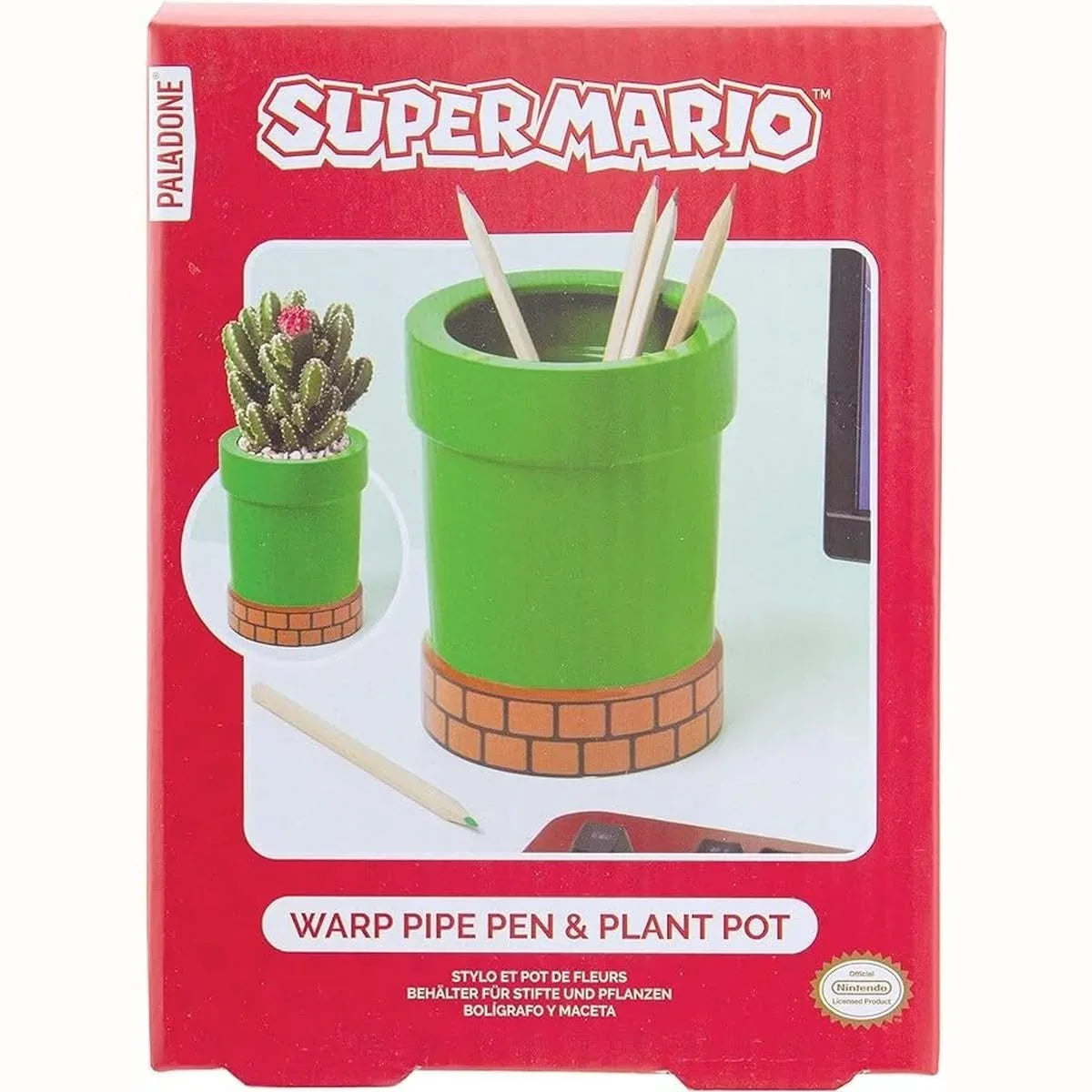 Super Mario - Pot De Fleurs En Forme De Tuyau Et Porte-stylo Paladone